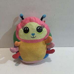 TY Beanie Squishies Squish-A-Boos Plush NESSA the Caterpillar Rainbow 2022 8"